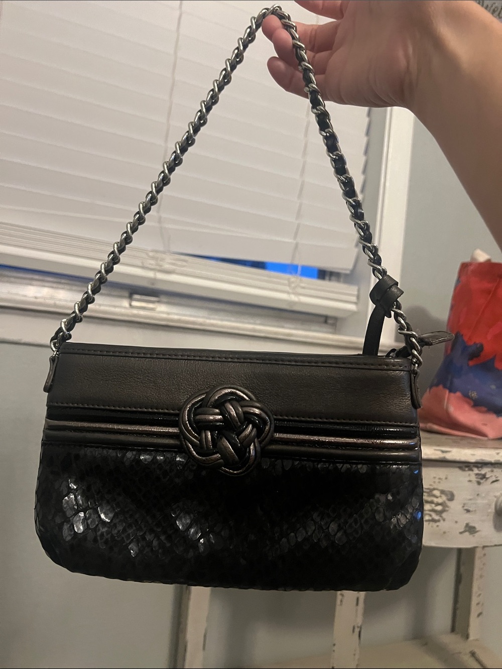 Brighton Limited Edition Black Women's Shoulder Bag with Braided Knot Accent